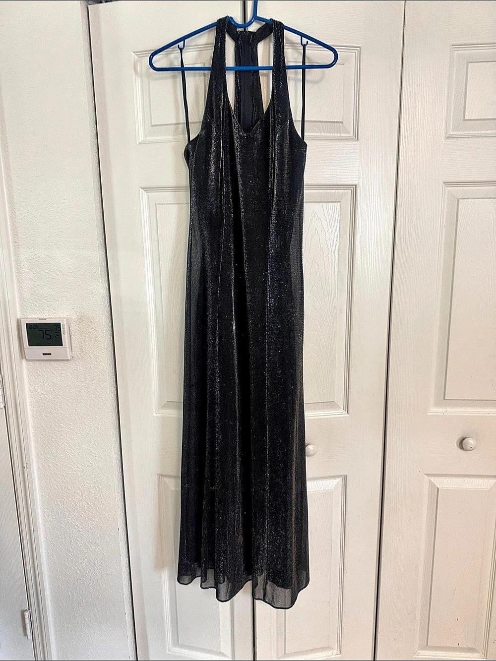 C'EST BON Black Sheer Maxi Dress Like New